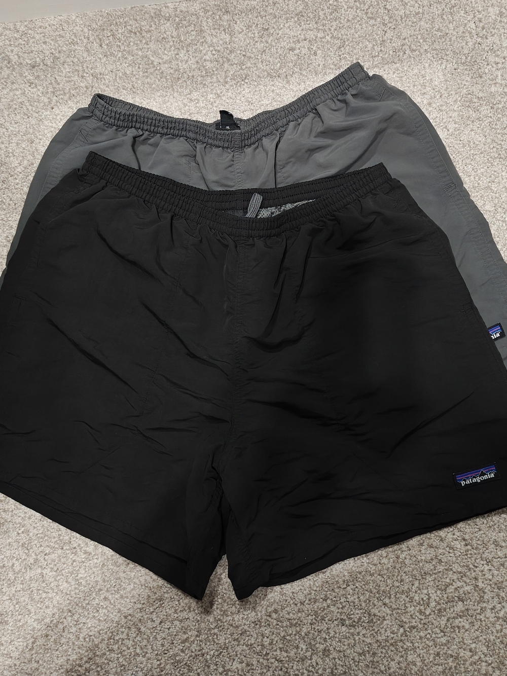 Patagonia Men’s Black and Gray Active Hybrid Shorts